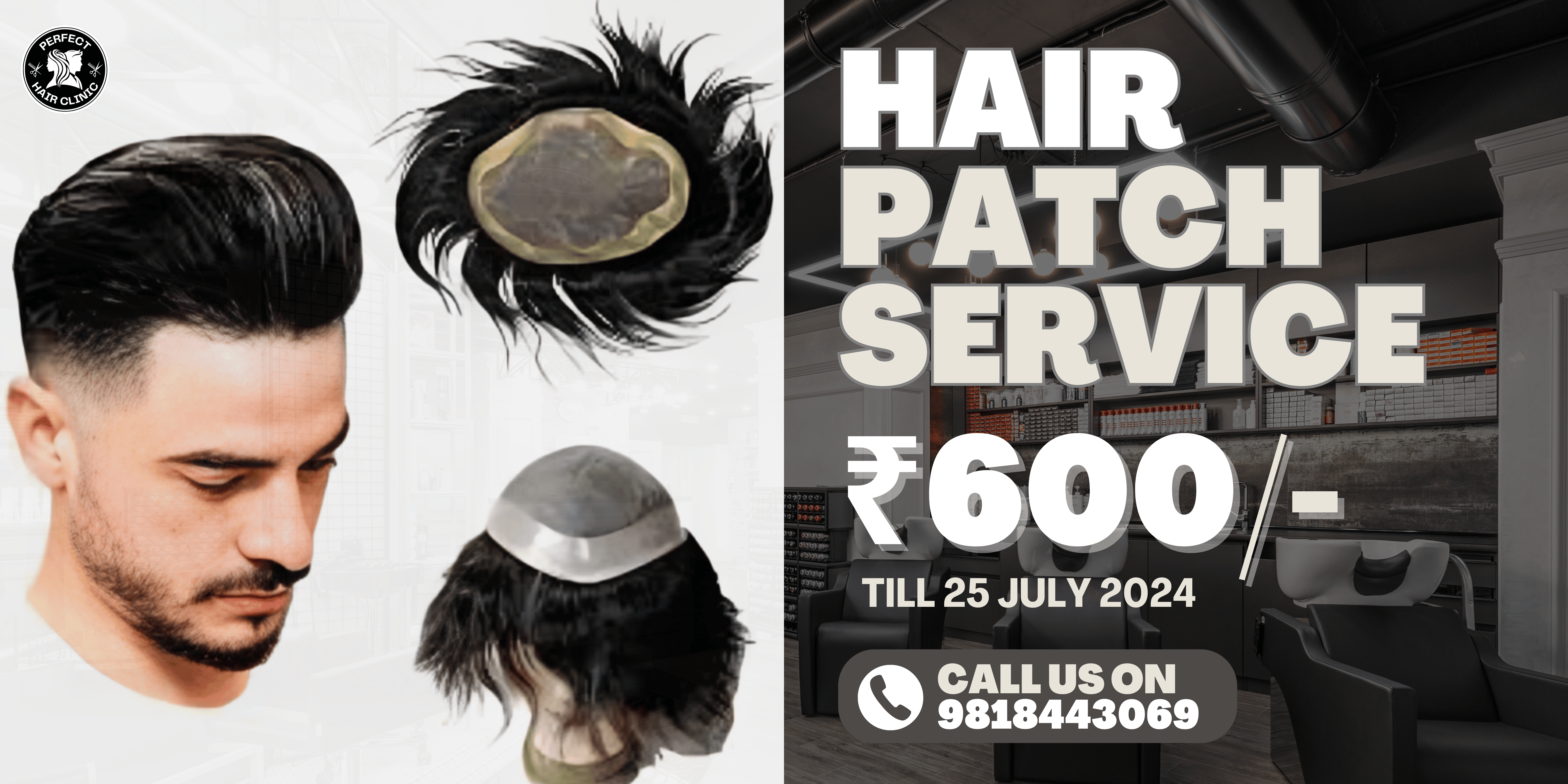 Hair Patch service ₹200 hair patch fixing hair patch in south delhi hair loss